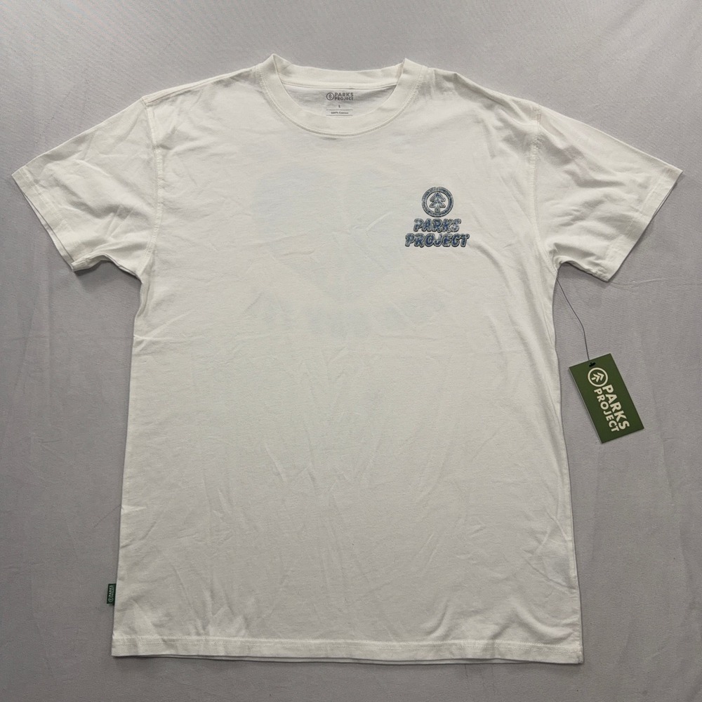 Parks Project T-Shirt You Break It You Buy It Graphic White Mens Size L NWT